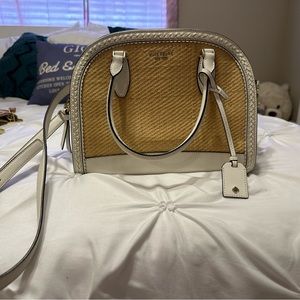 Kate Spade White Wicker Purse Crossbody
